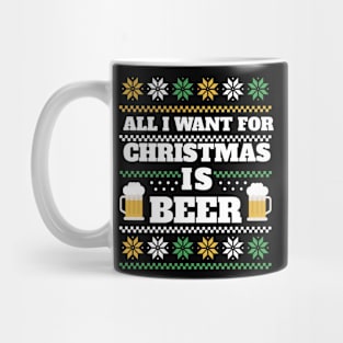 Festive Cheers: Ugly Christmas Sweater Beer Wish Mug